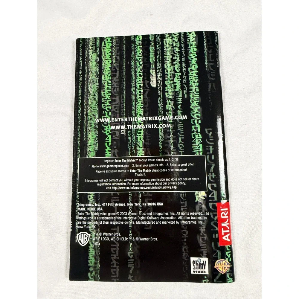 Enter the Matrix CD-ROM (PC,‎ 2003) 4 Disc Game, PC Game Vintage